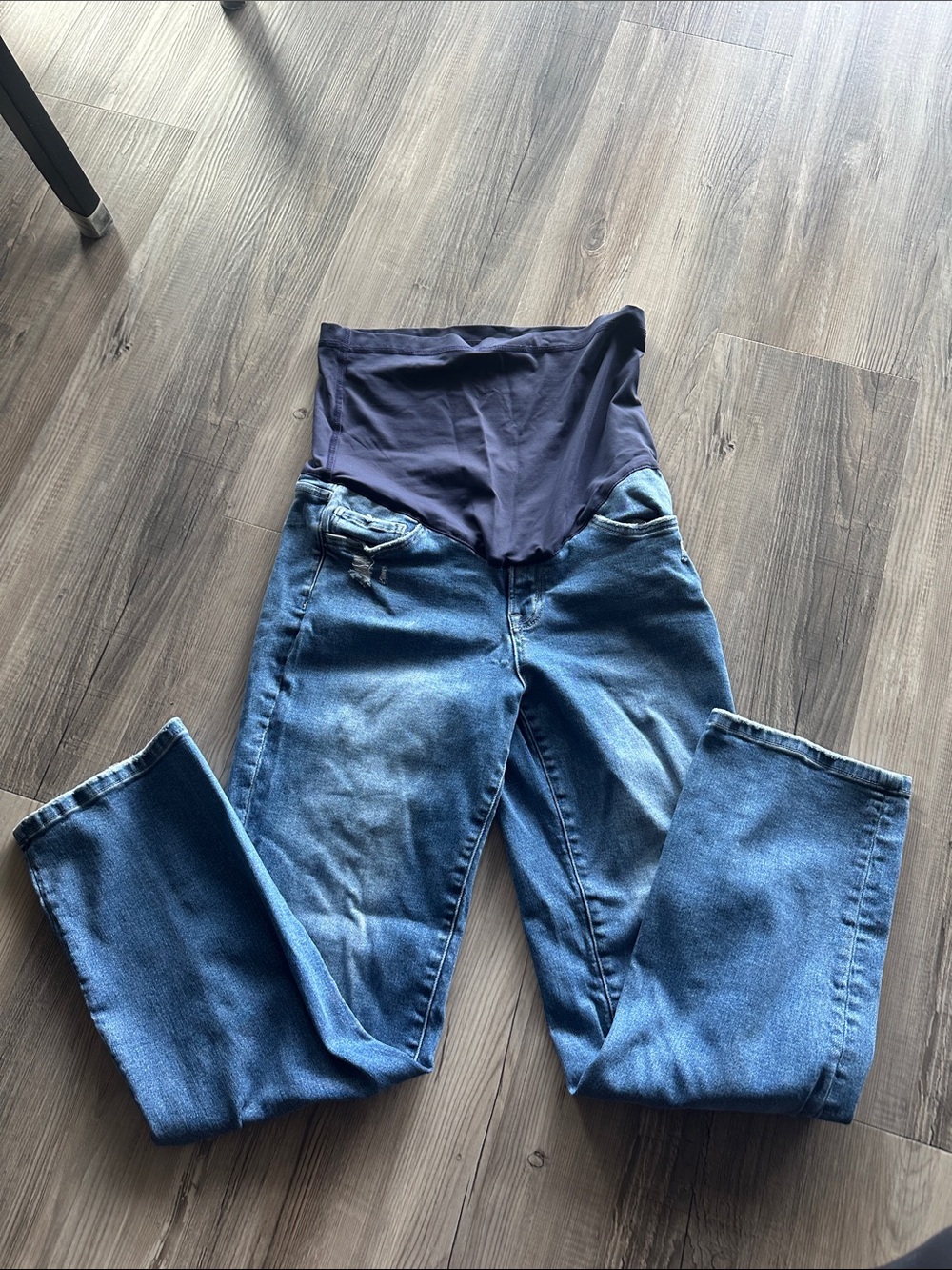 Pinkblush Navy Overband Blue Boyfriend Maternity Jeans